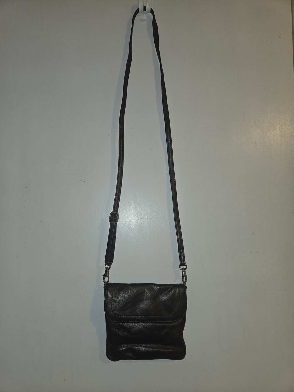 Latico Black Leather Mini  Crossbody with Flap - Picture 4 of 6